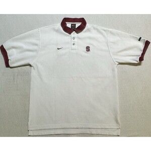 Y2K Nike Team Stanford Cardinal Team Issue Sideline Football Polo Golf Shirt L